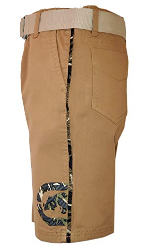 Ecko Boys' Big Belted Twill Short, British Tobacco, 10 #TOP2