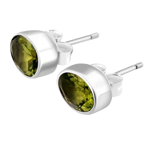 Boucle d'oreille en péridot naturel rare et argent 925 d'exception