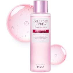 YADAH Collagen Hydra First Toner Essence – Deep Hydration, Soothing with 80,000ppm Collagen Peptides and Triple Hyaluronic Acid, Centella Asiatica Extract, Niacinamide – 5.07 fl oz. Korean Skincare