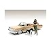 Lowriderz Figurine IV and a Dog for 1/24 Scale Models by American Diorama 76376