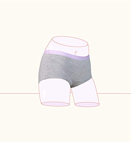 Thinx BTWN Teen Period Underwear - Shorty Panties (Grey, 11/12 - Super Absorbency)3