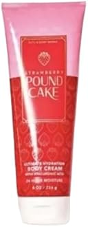 Bath & Body Works Ultimate Hydration Body Cream For Women 8 Fl Oz 1- Pack (8 Ounce (Pack of 1), Strawberry Poundcaake)