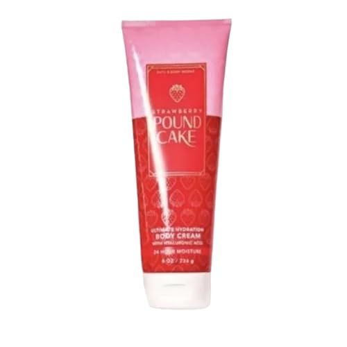 Bath & Body Works Ultimate Hydration Body Cream For Women 8 Fl Oz 1- Pack (8 Ounce (Pack of 1), Strawberry Poundcaake)