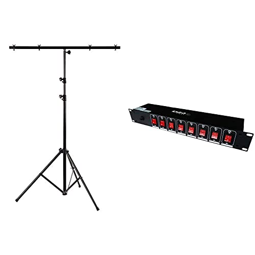 Trépied lumière Showlite LS250 à barre et dispatching Ibiza LC806S 8 voies