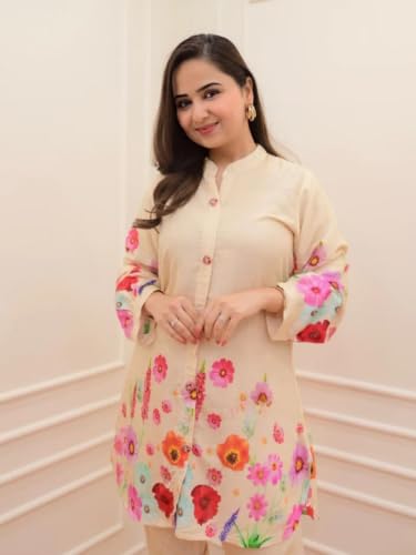 Image of GRECIILOOKS Co Ord Set For Women Stylish Floral Print | Kurta Sets For Womens | Anarkali Suit For Woman | Short Kurti For Womans | Pakistani Suits For Women's Kurta Set's
