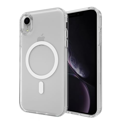 Image of Magnetic iPhone XR case,Compatible with Magsafe, Military-Grade Protection,Slim Translucent Matte Shockproof with Anti-Scratch Anti-Fingerprint Phone Cover (Transparent, iPhone XR)