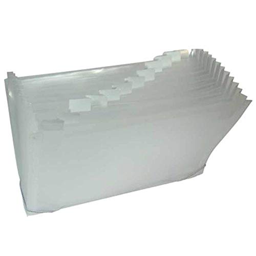 PASTA PP SANFONADA A4 C/ 12 DIVISÓRIAS SME12 POP TRANSPARENTE