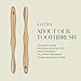 Plus Ultra Bamboo Toothbrush - BPA Free Soft Bristles for Adults - Dentist-Approved All-Natural with Brush Smile Repeat Etched on Handle