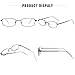 JUDOO Fashion Blue Light Glasses for Women, Y2K Office-Siren Rectangle Glasses Silver Black Fake Glasses