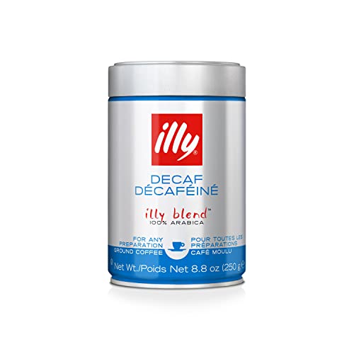 illy Espresso Ground Decaffeinated Coffee, 8.8oz (Pack of 2)