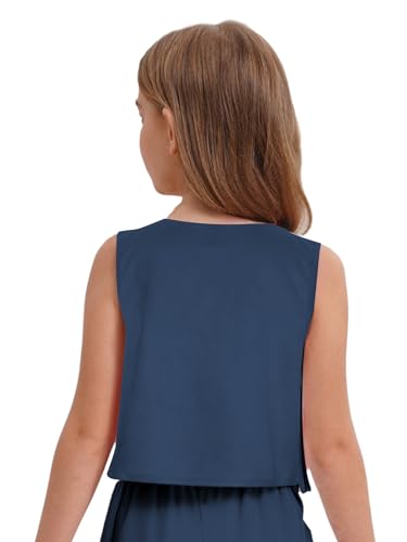 Hedmy Girls Boys Cowgirl Cowboy Role Play Clothes Kids Sleeveless Irregular Vest2