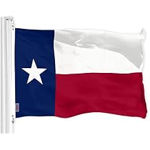 G128 Texas TX State Flag | 3x5 Ft | LiteWeave Pro Series مطبوعة 150D بوليستر | داخلي / خارجي ، ألوان نابضة بالحياة ، كروميت نحاسية ، أكثر سمكًا وأكثر متانة من 100D 75D بوليستر   