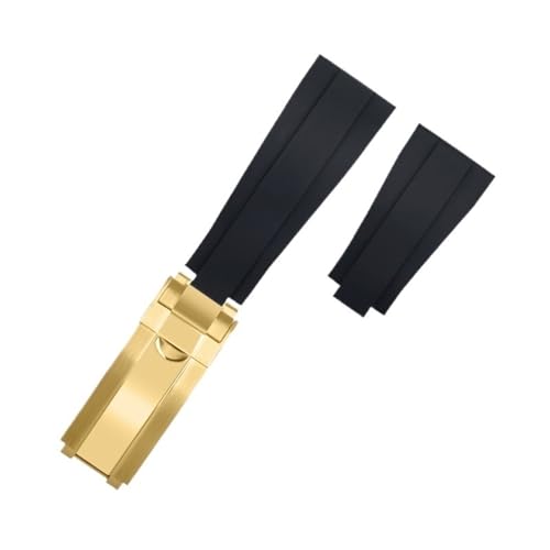 Correa de fluororubber de 22mm con extremo plano para reloj de buceo 2