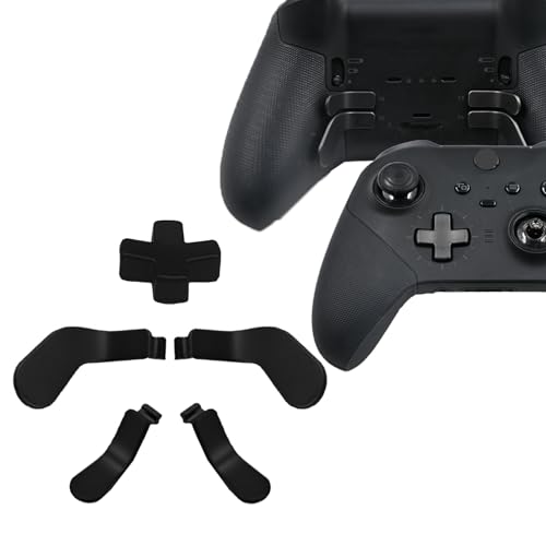 Image of 9 in1 Metal Thumbsticks for Xbox One Elite Series 2 Core Controller,Replacement Paddles for Xbox Elite Series 2 Controller Accessories with 4 Swap Joystick,4 Paddles,1 D-Pads(Black)