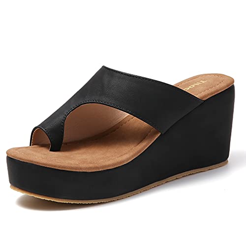 Wedge Bunion Sandals for Women Platform Slipper High Heel Wedge Flip