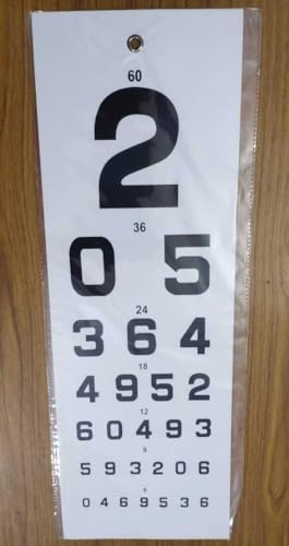 Image of HYZIK Snellen Eye Vision Chart | Eye Testing Chart.| vision chart | Snellen chart (English,number,C)