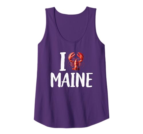 I Love Maine, I Heart Maine Lobster, Maine Apparel Tank