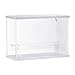 MECCANIXITY Clear Acrylic Display Case with LED Light 1 Tier Dustproof Showcase Assemble Cube Display Boxes Stand for Collectibles, Action Figures (12.6x4.92x8.86) White