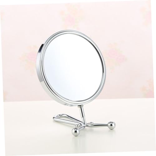 Espejo de Maquillaje Doble Cara con Soporte Plateado miniatura 6