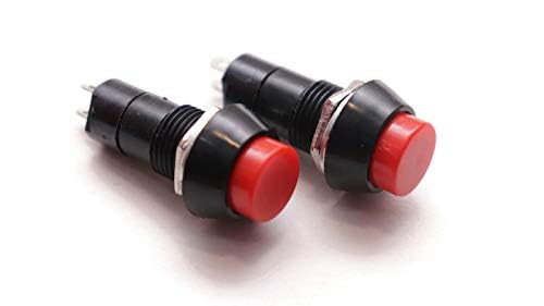 UNIVERSAL HUB Push Button 2-Pin Self-Locking SPST RED On-Off Switch PACK OF 2-image-36