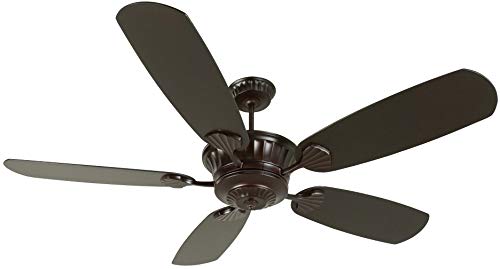 Craftmade K10994 DC Epic 70" Outdoor Ceiling Fan with Remote & Wall Controls, 5 Blades, Oiled Light 