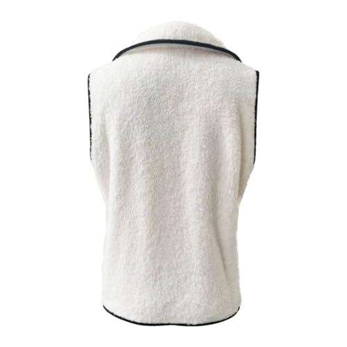 Chaleco de mujer con cuello borreguito para capas de otoño 4