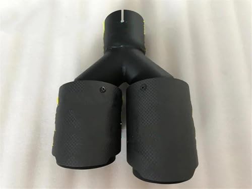 Silencieux d'échappement universel double contre la rouille style fibre de carbone voiture