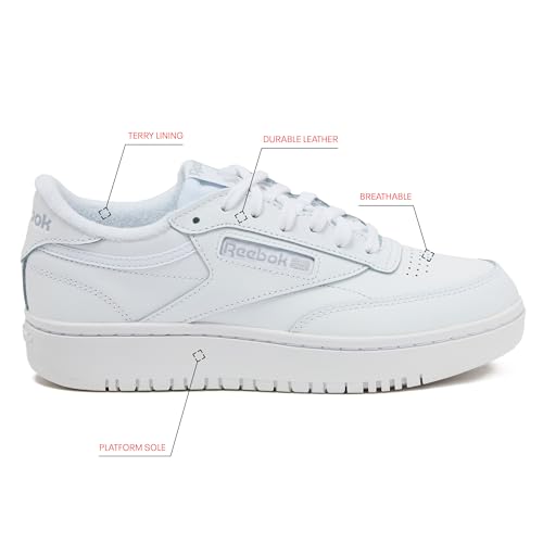 Image of Reebok Womens Club C Double Revenge Platform Tennis Shoes for Women, Fashion Womens Sneakers