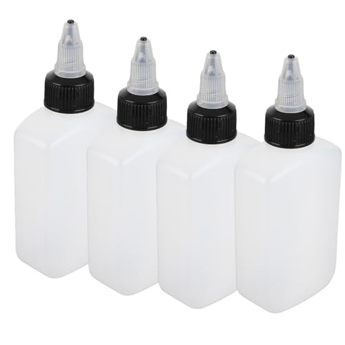 Jwthee Bottiglie per spremere olio, Bottiglie trasparenti per erogazione Spremere Bottiglia per condimento Bottiglie vuote con tappo superiore a spirale Piccola bottiglia dispenser