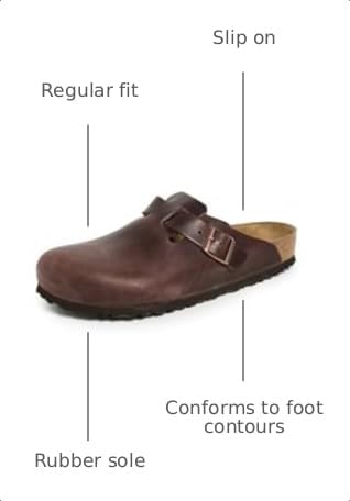 Image of Birkenstock Men's Boston SFB Sandals, Havana, 9 Medium US