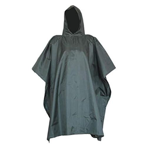 Damrockar Lång regnrock Herrar Kamouflage Vattentät Vandring Poncho Outdoor Rain Cover Coat Raincoats Hooded Single Size Green4