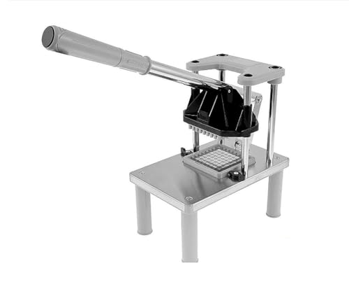 Image of KPS Professional Stainless Steel Potato Chipper | French Fry Cutter with Lever | Easy Manual Potato Slicer | for Home & Commercial Use | Easy Grip Handle for Potatoes & Veggies (Pack of 1)