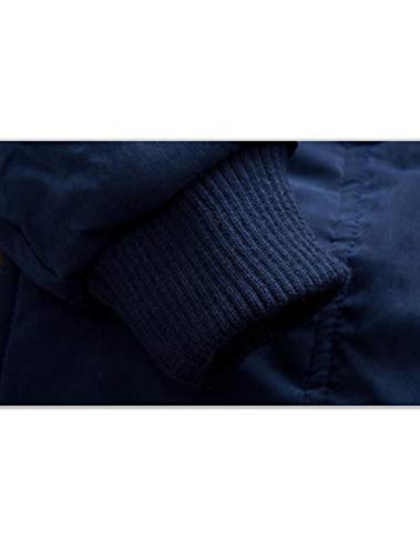 Lav Lov Casaco de lã com capuz para meninos jaqueta parca acolchoada de algodão com zíper, Azul, 11-