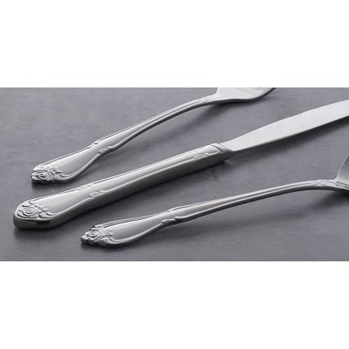 Image of Oneida True Rose Dinner Spoons Silverware Set for 4, Flatware