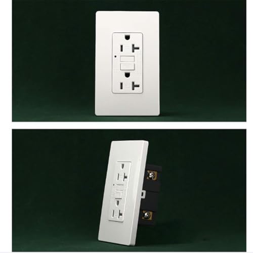 Akfldms GFCI Outlet 20A, GFI Electrical Receptacle with LED Indicator, 20A Tamper- Ground Fault Circuit Interrupter - Image 5
