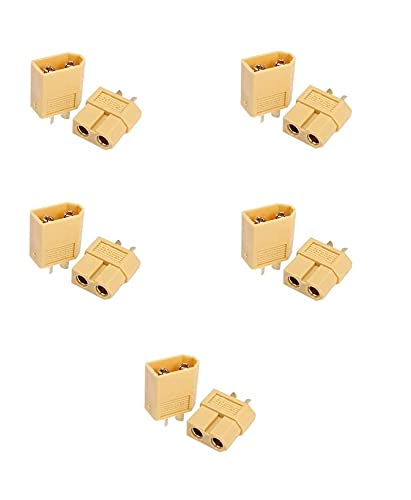 SS ROBOTICS XT-60 Male Female Bullet Connectors Plugs Pair for RC Lipo Battery (Pack of 10pcs) (B09F4XSGPT) Amazon Price History, Amazon Price Tracker