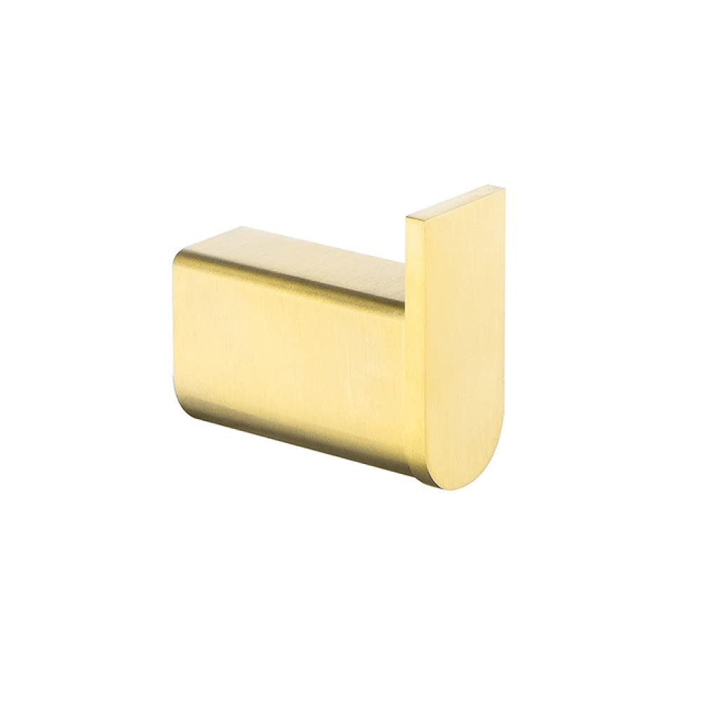 Porte-serviettes doré brossé en acier inoxydable pour salle de bains chic