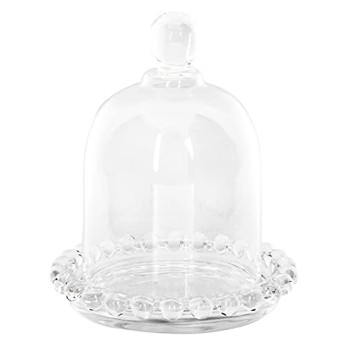 Cabilock 1 Juego Cubierta De Cristal Puesto De Pasteles Campana De Exhibición De Pastelería Cubierta De Plato De Pastel Vasos De Postre Transparentes Mini Fiesta Limonada Rosario Vidrio