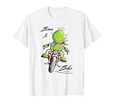 Das witzige Motorrad Frosch Motiv sind ein schönes Geschenk für Kinder, Damen und Herren mit Humor. Geschenkidee zu Weihnachten oder zum Geburtstag. Finde mehr knuffige grüne Froschmotive in unserer Marke.