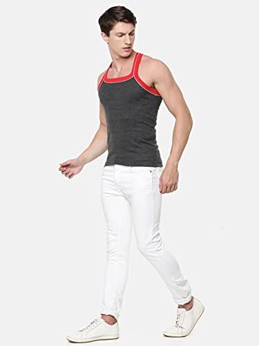 Image of RAMRAJ COTTON Men's Super Combed Cotton Round Neck Vest /Banian | Soft Breathable Sleeveless Undershirt