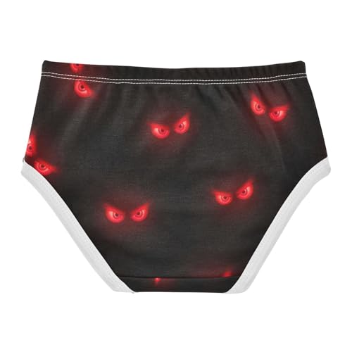 Toddler Briefs, Glowing Red Eyes Girls' Cotton Brief Underwear, 2–8 Years2