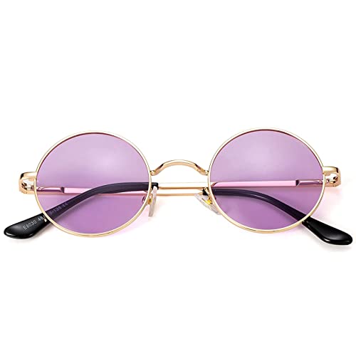 Red Lens Circle Glasses Small Round Polarized Sunglasses for Women Men Retro Hippie Style Circle Sun Glasses3