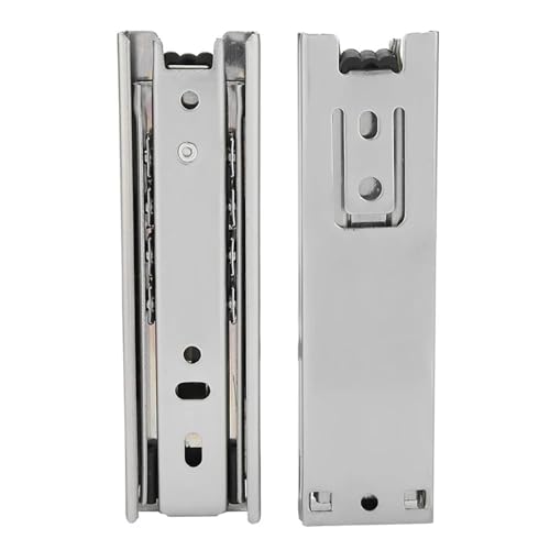 2 Uds M&ini Guías De Cajón Extensión Completa, Montaje Lateral Plateado, Gabinete, Rieles Deslizantes Telescópicos, Gabinetes