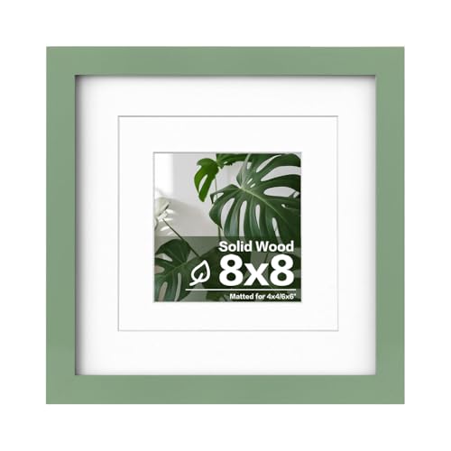 Egofine 8x8 Picture Frame Made of Solid Wood with...