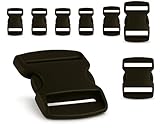 KBBB Steckschnalle Kunststoff Schwarz – 10mm / 16mm / 25mm / 30mm / 40mm / 50mm – Gurtschnalle, Klickverschluss, Ersatzschnalle für Gurtband, Taschen, Rucksäcke