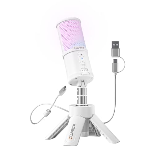 COMICA EJoy Uni S USBコンデンサーマイク AIノイズキャンセリングマイク...