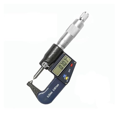 Micromètre extérieur numérique 0-25 mm à pointes en carbure DoubleHead 60°