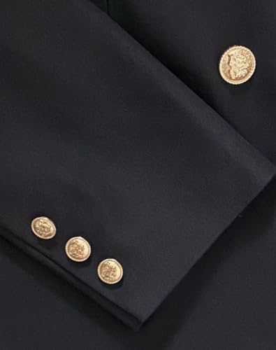 Womens Double Breasted Military Style Blazer Ladies Coat Jacket4