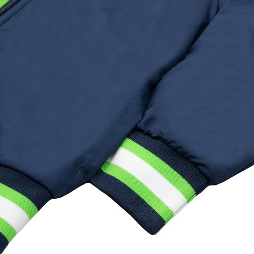 Image of Minecraft Bomber Jacket for Boys, Zip-Up Graphic Print Varsity Jacket for Kids and Toddlers