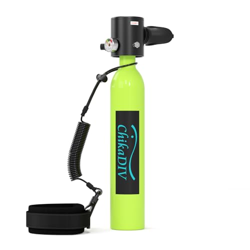 CHIKADIV Mini Tauchflasche mit 0.5 L Tauchflasche zum Mit 5 Bis 10 Minuten Tauchen Sauerstofftank...
